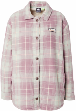 QUIKSILVER Prechodná bunda 'UNIPLAID'  svetlobéžová / svetlofialová
