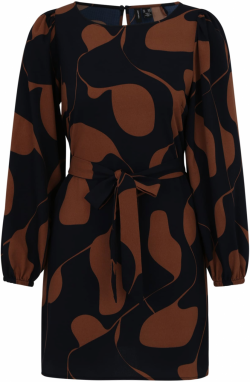 Vero Moda Petite Šaty 'VMLYDIA'  tmavomodrá / karamelová