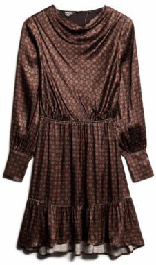 Superdry Šaty  farby bahna / homárová / čierna