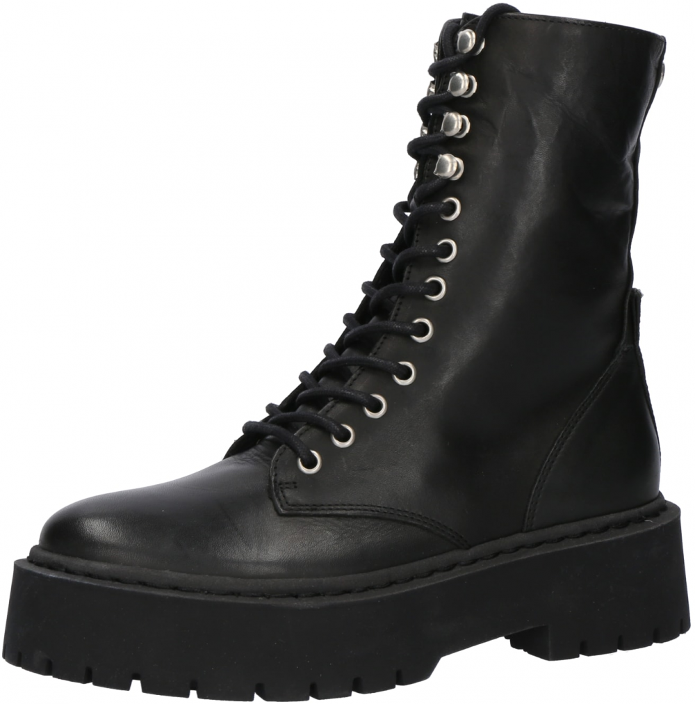 STEVE MADDEN Šnurovacie členkové čižmy 'Skywen'  čierna