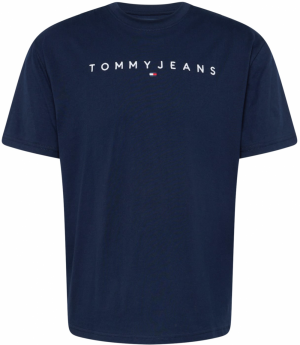 Tommy Jeans Tričko  tmavomodrá / biela