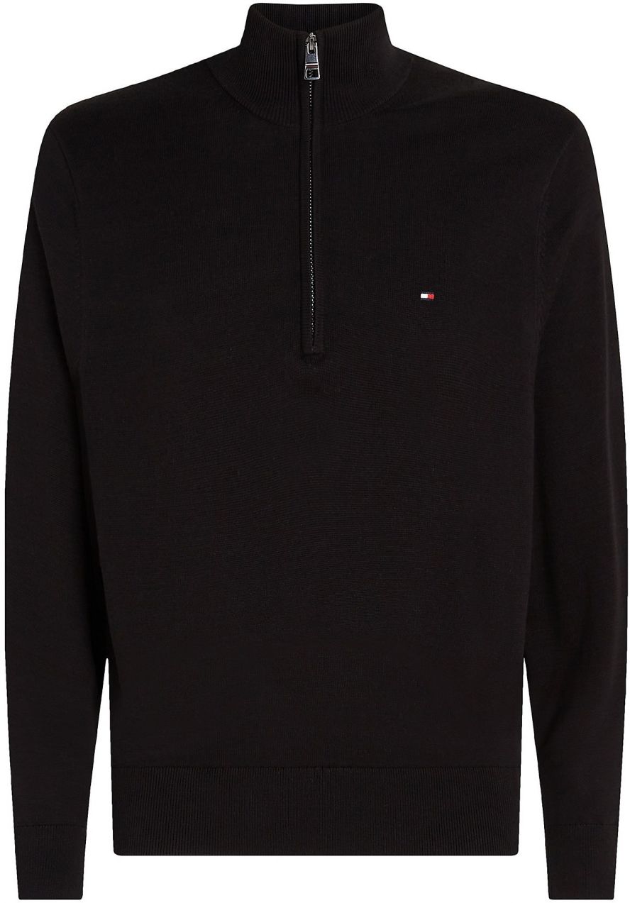 TOMMY HILFIGER Sveter 'ESSENTIAL'  červená / čierna / biela