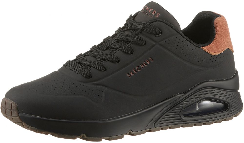 SKECHERS Nízke tenisky 'Uno - Suited On Air'  hrdzavohnedá / čierna