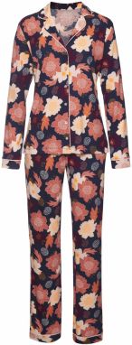 VIVANCE Pyžamo 'Dreams'  béžová / svetlomodrá / orgovánová / tmavofialová