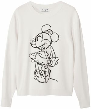 Desigual Sveter 'Minnie Mouse'  čierna / biela