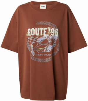 ABOUT YOU x Laura Giurcanu Oversize tričko  modrosivá / hrdzavohnedá / biela