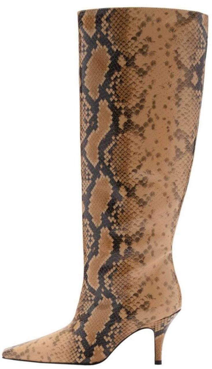 MANGO Čižmy 'Chili'  farba ťavej srsti / hnedá / čierna