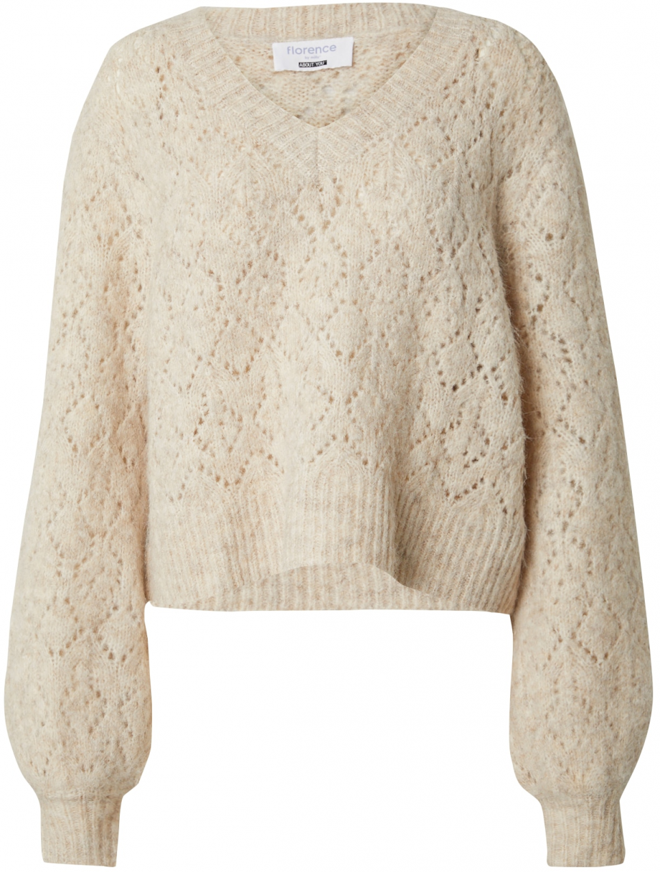 florence by mills exclusive for ABOUT YOU Sveter 'Walk in the Rain'  krémová