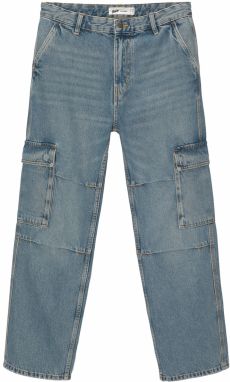Pull&Bear Rifľové kapsáče  modrá denim