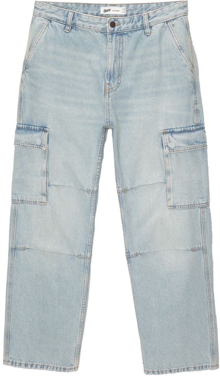 Pull&Bear Rifľové kapsáče  svetlomodrá