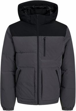JACK & JONES Zimná bunda 'JJEOtto'  tmavosivá / čierna