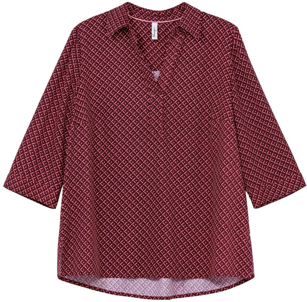 SHEEGO Tunika  vínovo červená / čierna / biela