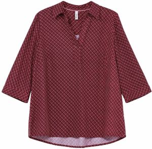 SHEEGO Tunika  vínovo červená / čierna / biela