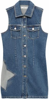 MANGO Košeľové šaty 'Ashley'  modrá denim / pastelovo modrá