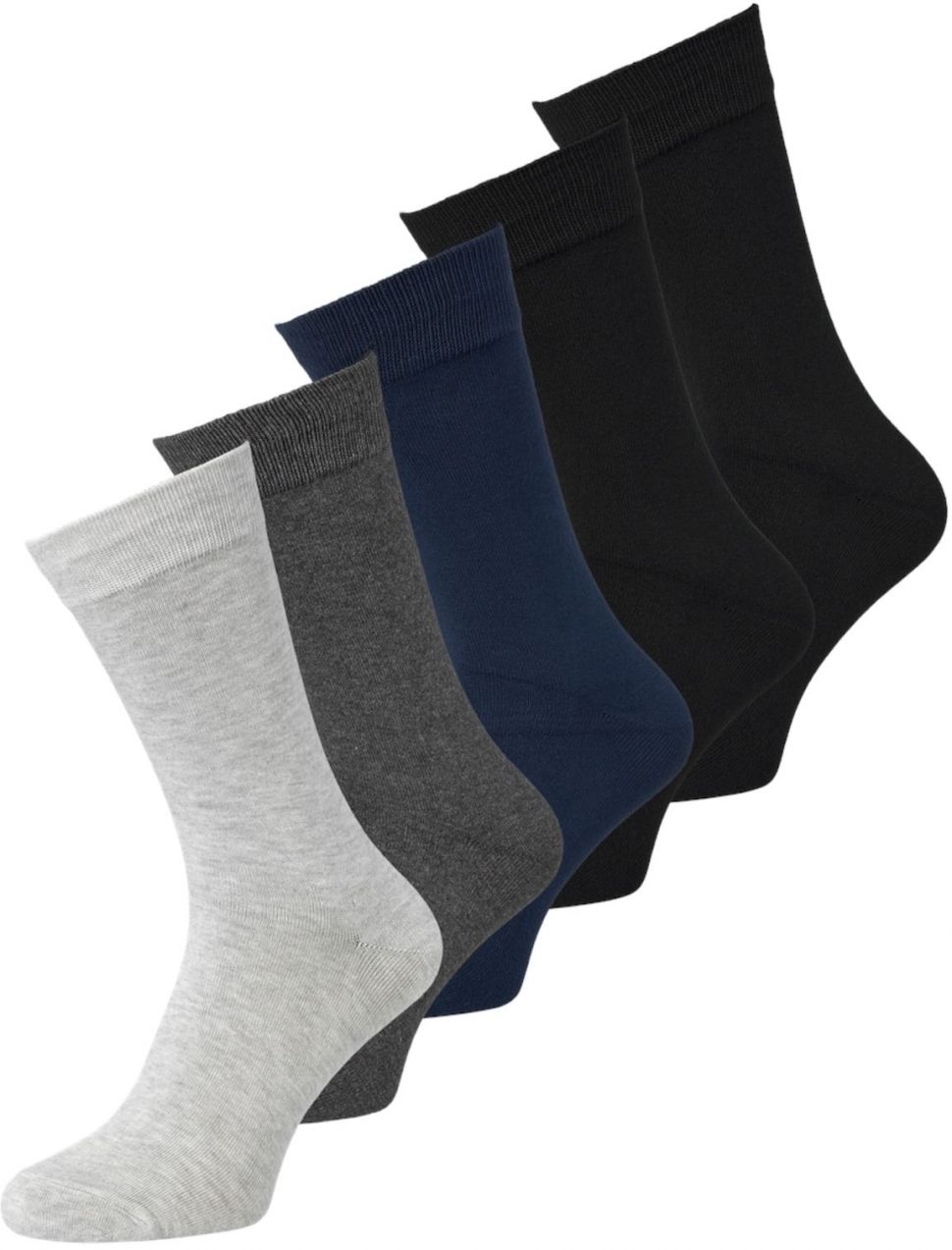 JACK & JONES Ponožky  tmavomodrá / svetlosivá / čierna