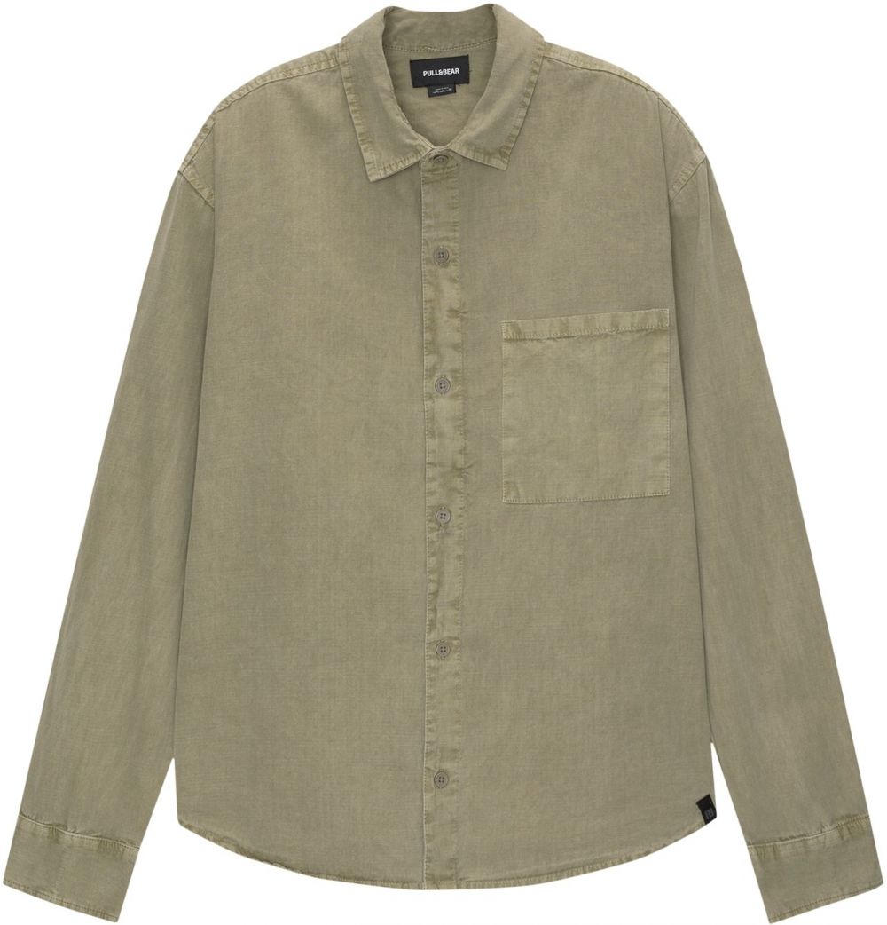Pull&Bear Košeľa  tmavobéžová