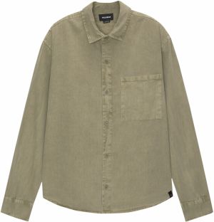 Pull&Bear Košeľa  tmavobéžová