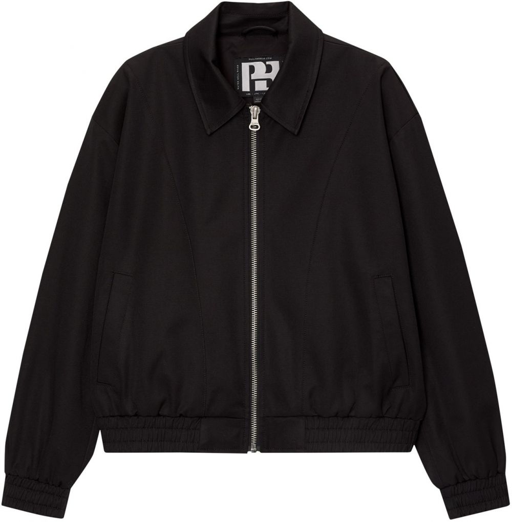 Pull&Bear Prechodná bunda  čierna