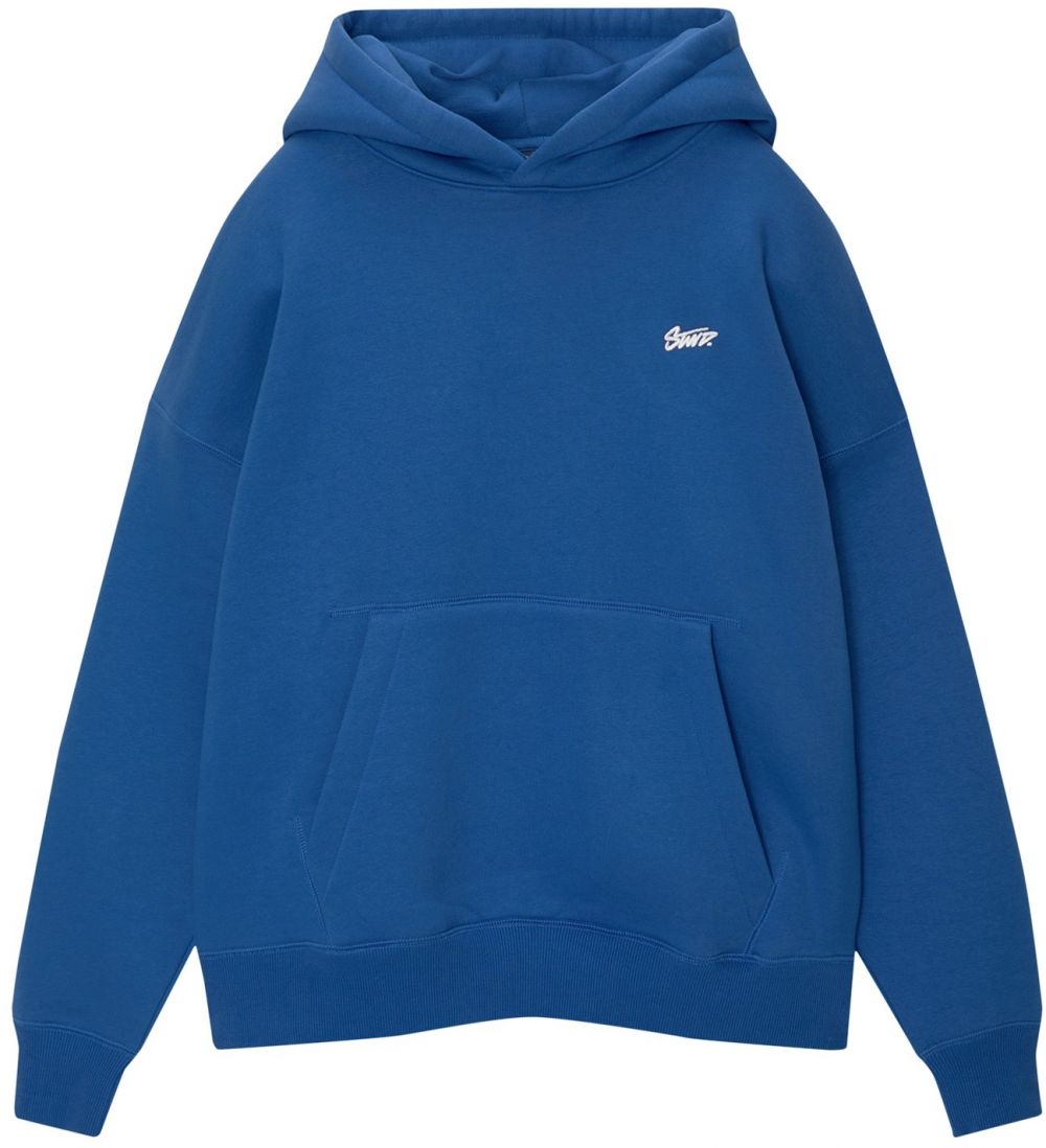 Pull&Bear Mikina  kráľovská modrá / biela