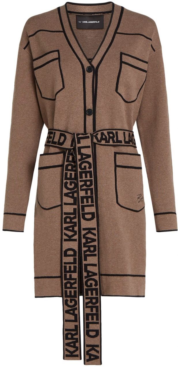 Karl Lagerfeld Kardigán  béžová / čierna