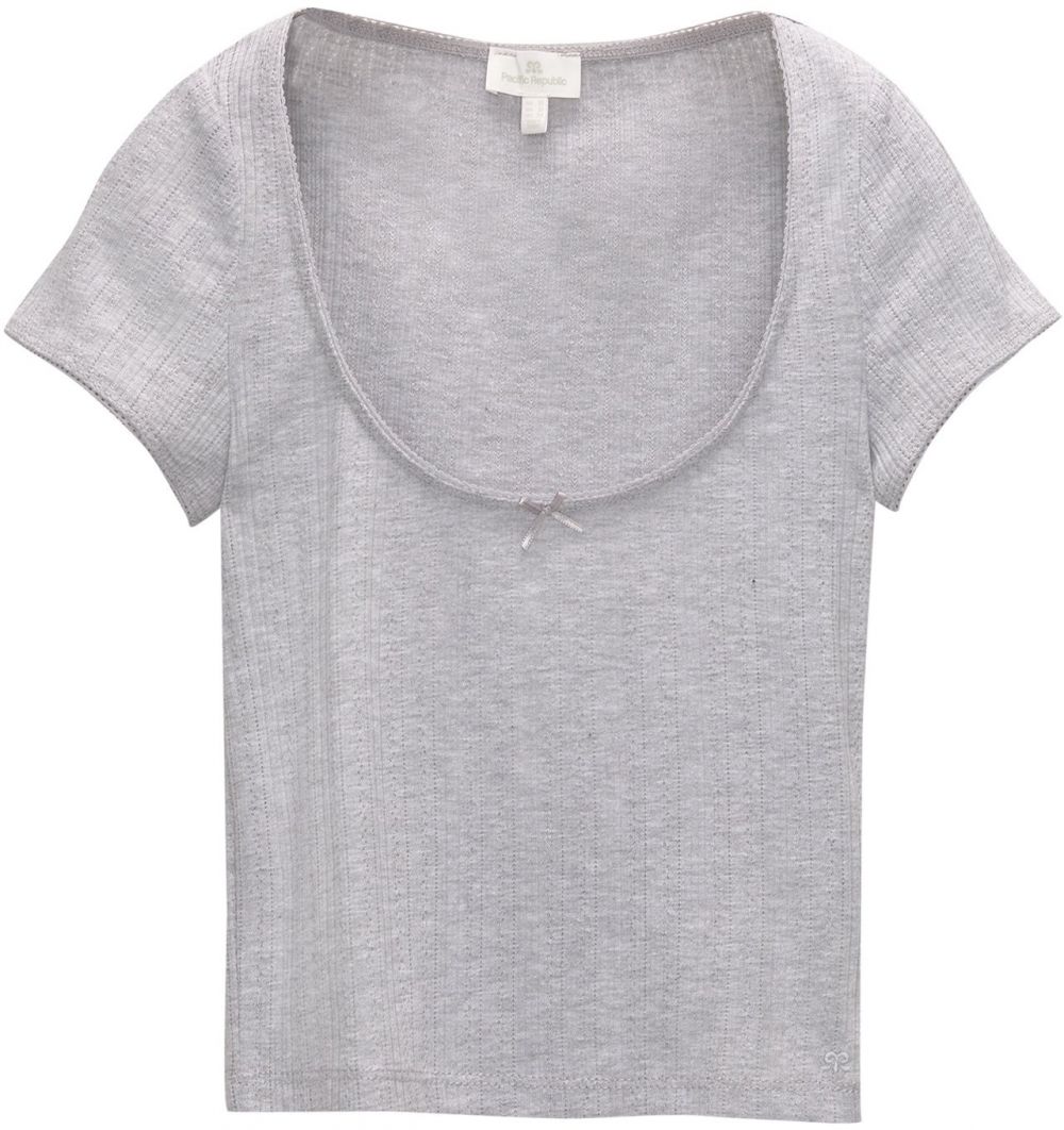 Pull&Bear Tričko  sivá melírovaná