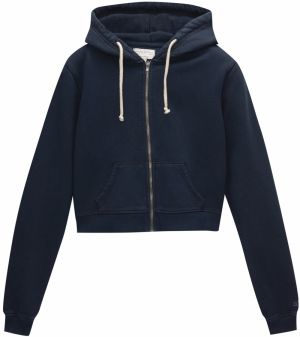 Pull&Bear Tepláková bunda  námornícka modrá