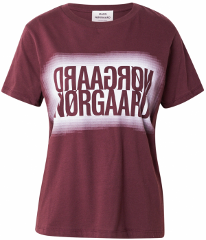 MADS NORGAARD COPENHAGEN Tričko 'Trenda'  svetlosivá / bordová