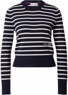 TOMMY HILFIGER Sveter  námornícka modrá / biela