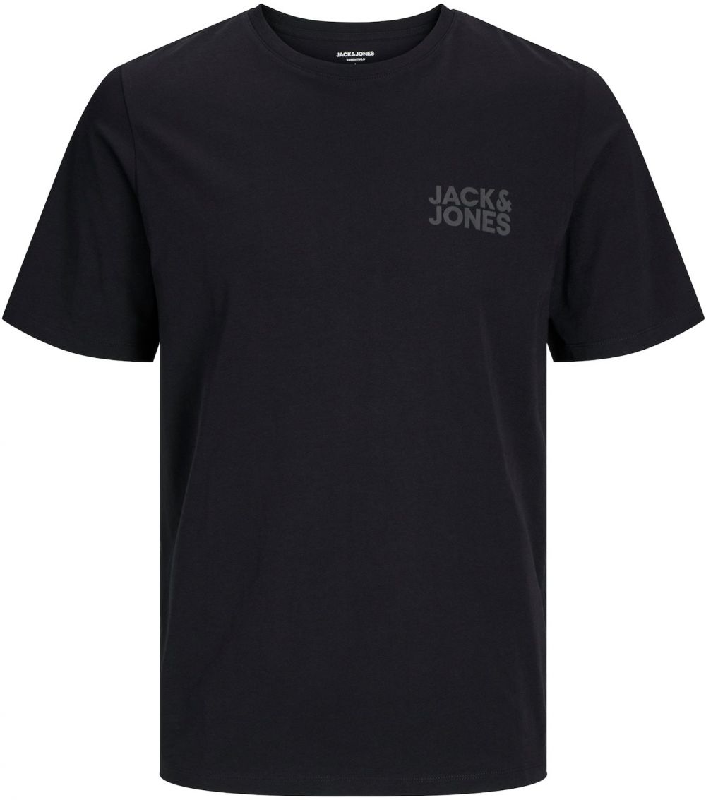 JACK & JONES Tričko  čadičová / čierna