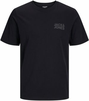 JACK & JONES Tričko  čadičová / čierna
