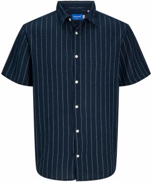 JACK & JONES Košeľa 'JORJOSHUA'  modrá / biela