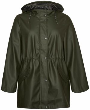 Vero Moda Curve Funkčná bunda  tmavozelená