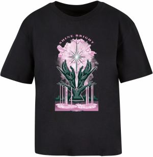 Mister Tee Tričko 'Shine Bright'  zelená / ružová / čierna / biela