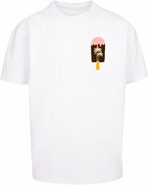 Merchcode Tričko 'Summer - Icecream'  čokoládová / žltá / ružová / biela