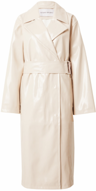 STAND STUDIO Prechodný kabát  krémová