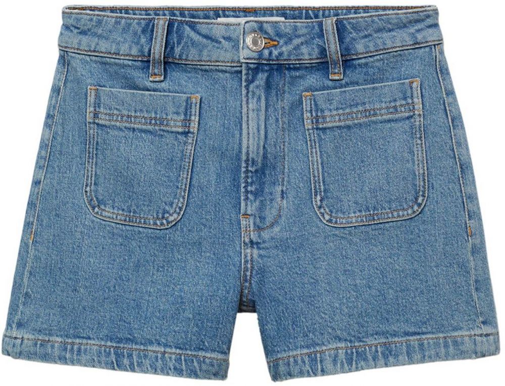 MANGO Džínsy  modrá denim