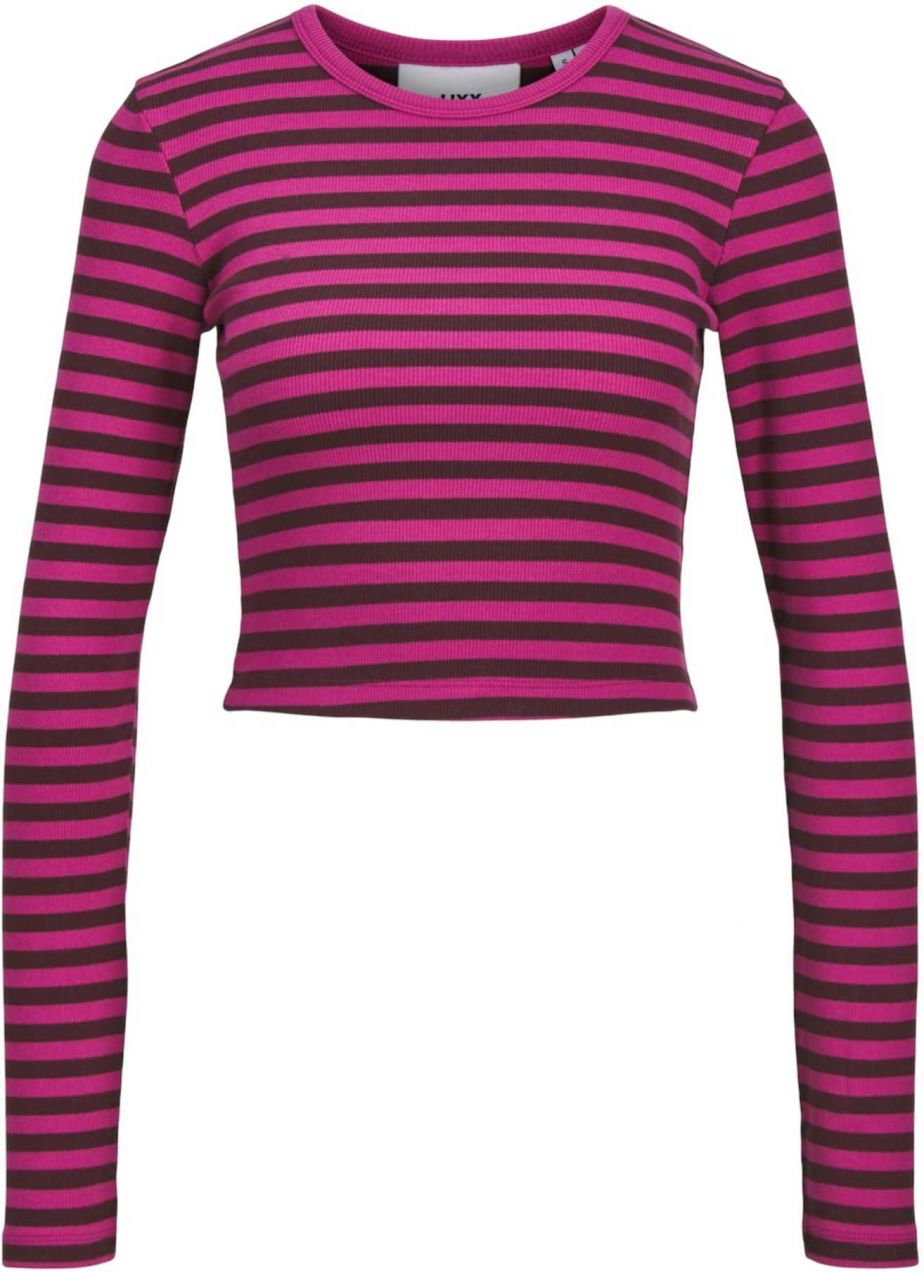 JJXX Tričko 'Feline'  fuksia / čierna
