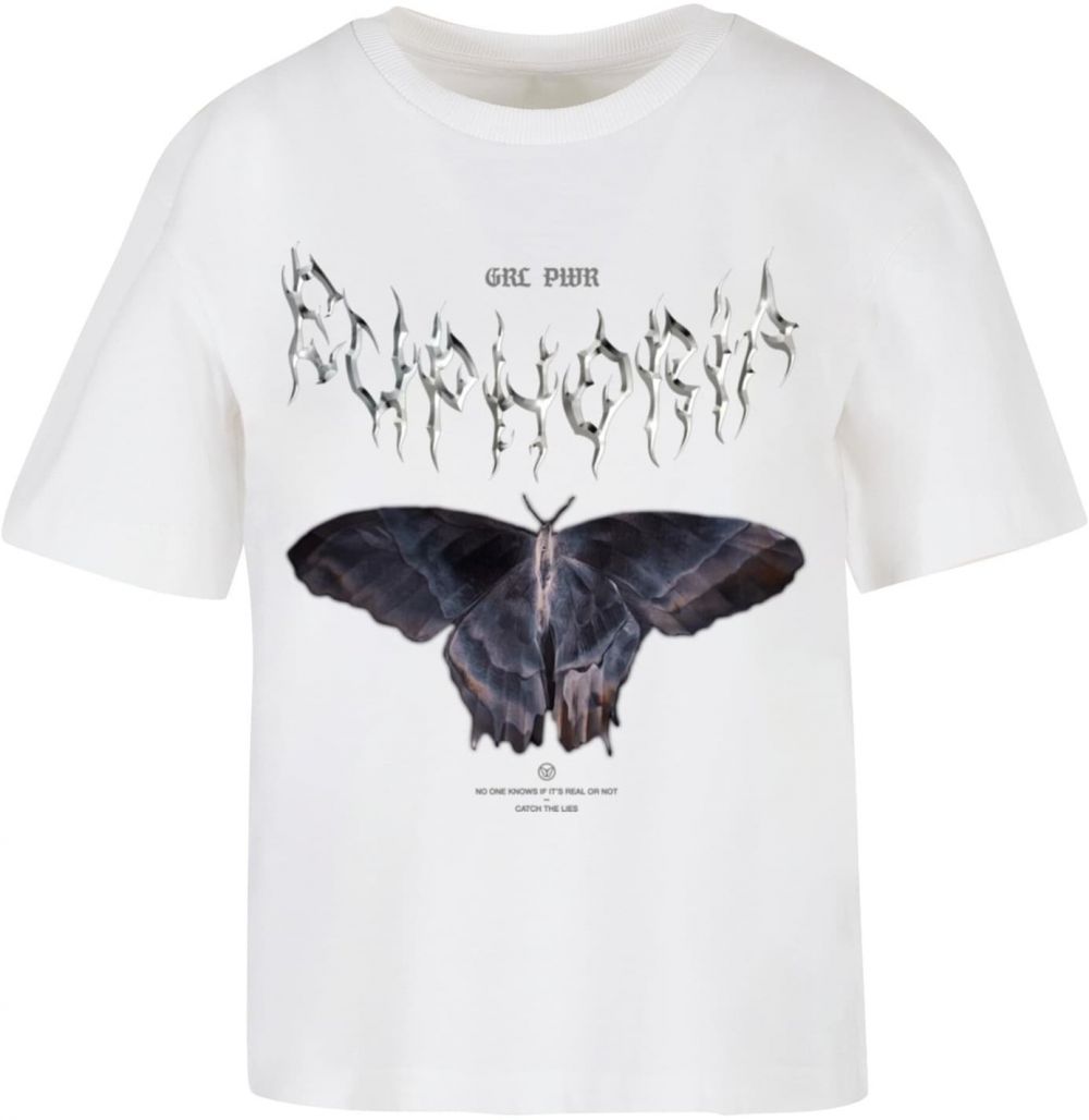 Mister Tee Tričko 'Euphoria'  hnedá / kamenná / čierna / biela