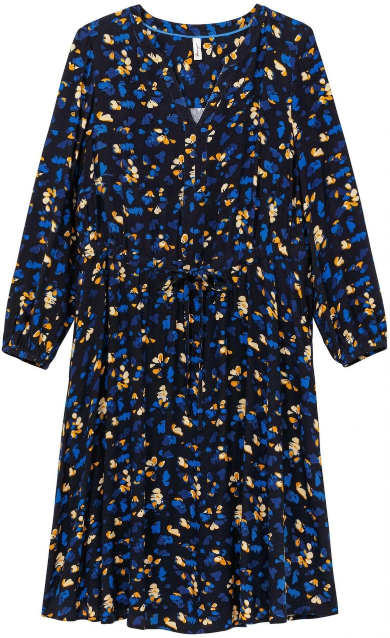 SHEEGO Šaty  námornícka modrá / tmavomodrá / mandarínková / svetlooranžová