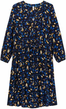 SHEEGO Šaty  námornícka modrá / tmavomodrá / mandarínková / svetlooranžová