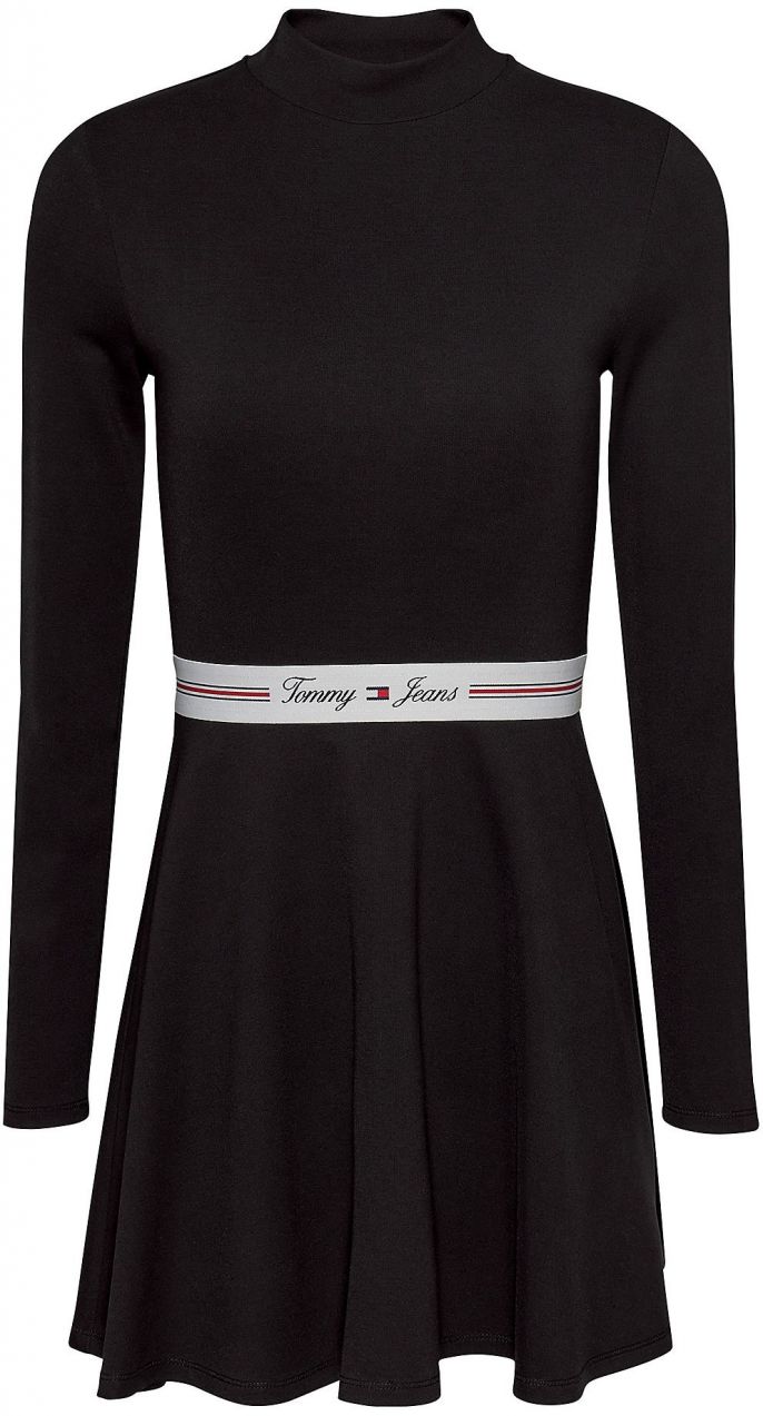 Tommy Jeans Šaty  červená / čierna / biela