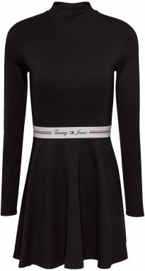 Tommy Jeans Šaty  červená / čierna / biela