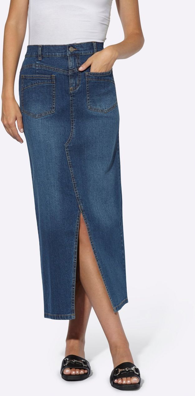 heine Sukňa  modrá denim