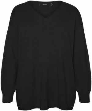 Vero Moda Curve Sveter 'VMCGold'  čierna