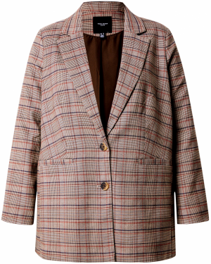 Vero Moda Curve Blejzer  tmavobéžová / modrá / červená