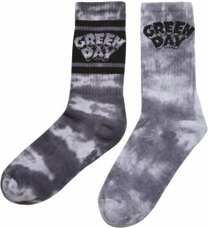 Merchcode Ponožky 'Green Day Tie Die'  sivá / čierna / biela