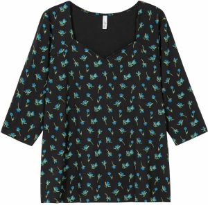 SHEEGO Tričko  tmavomodrá / svetlozelená / čierna