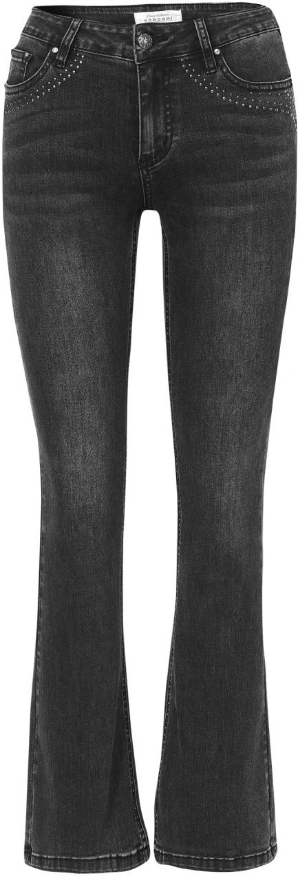 KOROSHI Džínsy 'Glocke'  čierna