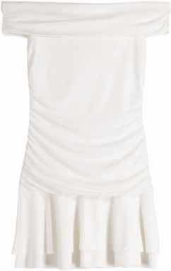 Bershka Šaty  šedobiela