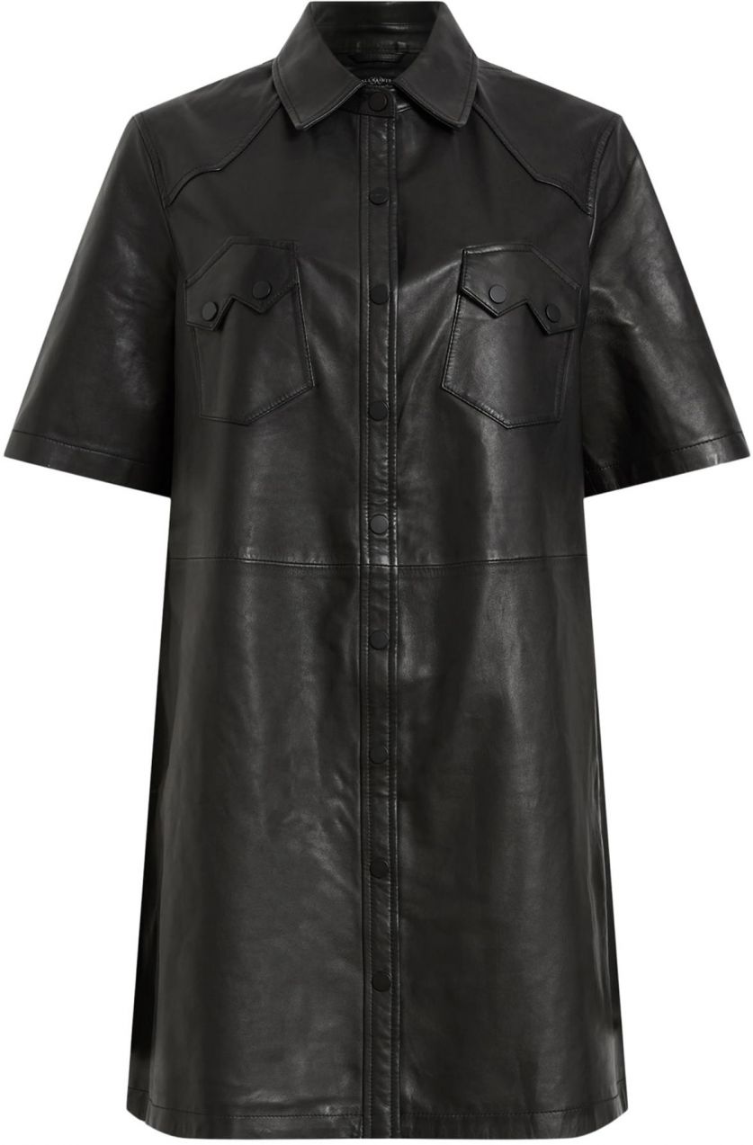 AllSaints Košeľové šaty 'ROCK'  čierna